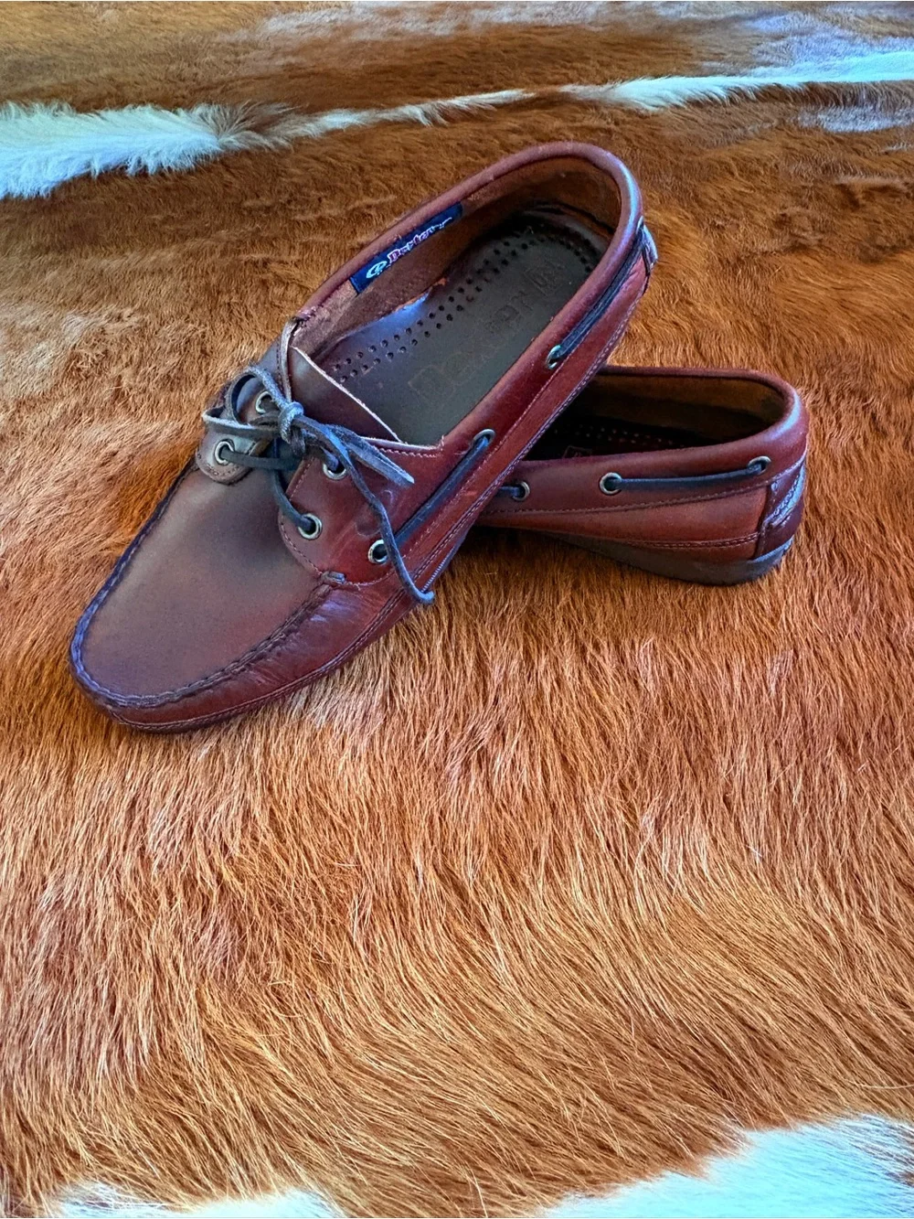 Men’s Dexter- Dark Brown Leather Boat Shoes. Size 10 M